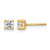 True Origin 14K Yellow Gold 0.54ct Lab-Grown Diamond Round Four Prong Heavy Weight Stud Earrings, 4 mm