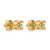 True Origin 14K Yellow Gold 0.54ct Lab-Grown Diamond Round Four Prong Heavy Weight Stud Earrings, 4 mm - View 4