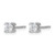 Rhodium-Plated True Origin 14K White Gold 0.54ct Lab-Grown Diamond Round Four Prong Heavy Weight Stud Earrings, 4 mm - View 2