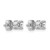 Rhodium-Plated True Origin 14K White Gold 0.54ct Lab-Grown Diamond Round Four Prong Heavy Weight Stud Earrings, 4 mm - View 4