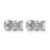 Rhodium-Plated True Origin 14K White Gold 1.4ct Lab-Grown Diamond Round Four Prong Heavy Weight Stud Earrings, 4.5 mm - View 4