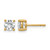 True Origin 14K Yellow Gold 1.02ct Lab-Grown Diamond Round Four Prong Heavy Weight Stud Earrings, 6 mm