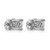 Rhodium-Plated True Origin 14K White Gold 1.02ct Lab-Grown Diamond Round Four Prong Heavy Weight Stud Earrings, 6 mm - View 4