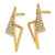 14K Yellow Gold Polished 0.22ct Diamond Geometric Triangles Fashion Stud Earrings, 21.5 mm - View 2