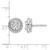 Rhodium-Plated 14K White Gold 1.007ct Lab-Grown Diamond Round and Marquise Halo Stud Earrings, 9.8 mm - View 2