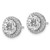 Rhodium-Plated 14K White Gold 1.526ct Lab-Grown Diamond Marquise Halo Stud Earrings - View 2