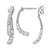 Rhodium-Plated 14K White Gold 2.604ct Lab-Grown Diamond Front and Back Dangle Earrings, 28.4 mm