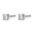 Rhodium-Plated True Origin 14K White Gold 0.2ct Lab-Grown Diamond Round Four Prong Heavy Weight Screw Back Stud Earrings, 3 mm - View 2