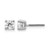 Rhodium-Plated True Origin 14K White Gold 0.54ct Lab-Grown Diamond Round Four Prong Heavy Weight Screw Back Stud Earrings, 4 mm