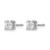 Rhodium-Plated True Origin 14K White Gold 0.54ct Lab-Grown Diamond Round Four Prong Heavy Weight Screw Back Stud Earrings, 4 mm - View 2