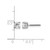 Rhodium-Plated True Origin 14K White Gold 0.54ct Lab-Grown Diamond Round Four Prong Heavy Weight Screw Back Stud Earrings, 4 mm - View 6