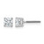Rhodium-Plated True Origin 14K White Gold 0.72ct Lab-Grown Diamond Round Four Prong Heavy Weight Screw Back Stud Earrings, 5 mm