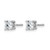 Rhodium-Plated True Origin 14K White Gold 0.72ct Lab-Grown Diamond Round Four Prong Heavy Weight Screw Back Stud Earrings, 5 mm - View 2