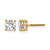 True Origin 14K Yellow Gold 1.02ct Lab-Grown Diamond Round Four Prong Heavy Weight Screw Back Stud Earrings, 6 mm
