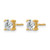 True Origin 14K Yellow Gold 1.02ct Lab-Grown Diamond Round Four Prong Heavy Weight Screw Back Stud Earrings, 6 mm - View 2