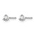 Rhodium-Plated True Origin 14K White Gold 0.2ct Lab-Grown Diamond Round Three Prong Heavy Weight Screw Back Stud Earrings, 3 mm - View 2