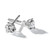 Rhodium-Plated True Origin 14K White Gold 0.24ct Lab-Grown Diamond Round Three Prong Heavy Weight Screw Back Stud Earrings, 3.2 mm Long - View 7