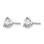 Rhodium-Plated True Origin 14K White Gold 1.04ct Lab-Grown Diamond Round Three Prong Heavy Weight Screw Back Stud Earrings, 5 mm Long - View 2