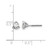 Rhodium-Plated True Origin 14K White Gold 1.04ct Lab-Grown Diamond Round Three Prong Heavy Weight Screw Back Stud Earrings, 5 mm Long - View 6