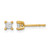 14K Yellow Gold 0.239ct Lab-Grown Diamond Princess Four Prong Stud Earrings, 2.7 mm - EM1018-025-LD