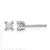 Rhodium-Plated 14K White Gold 0.239ct Lab-Grown Diamond Princess Four Prong Stud Earrings, 2.7 mm - EM1018-025-WLG - View 5