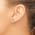 Rhodium-Plated 14K White Gold 0.296ct Lab-Grown Diamond Princess 4 Prong Heavy Wt. Stud Earrings, 3 mm - View 3