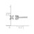 Rhodium-Plated 14K White Gold 0.296ct Lab-Grown Diamond Princess 4 Prong Heavy Wt. Stud Earrings, 3 mm - View 5