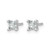 Rhodium-Plated 14K White Gold 0.5ct Lab-Grown Diamond Princess Four Prong Stud Earrings, 3.5 mm - EM1018-050-WLD - View 2