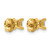 14K Yellow Gold 0.5ct Lab-Grown Diamond Princess Four Prong Stud Earrings, 3.5 mm - EM1018-050C-LG - View 4