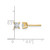 14K Yellow Gold 0.5ct Lab-Grown Diamond Princess Four Prong Stud Earrings, 3.5 mm - EM1018-050C-LG - View 5