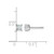 Rhodium-Plated 14K White Gold 0.5ct Lab-Grown Diamond Princess Four Prong Stud Earrings, 3.5 mm - EM1018-050C-WLD - View 4