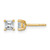 14K Yellow Gold 0.72ct Lab-Grown Diamond Princess Four Prong Stud Earrings, 3.9 mm - EM1018-075-LG