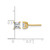 14K Yellow Gold 0.72ct Lab-Grown Diamond Princess Four Prong Stud Earrings, 3.9 mm - EM1018-075C-LG - View 5