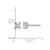 Rhodium-Plated 14K White Gold 0.72ct Lab-Grown Diamond Princess Four Prong Stud Earrings, 3.9 mm - EM1018-075C-WLD - View 4