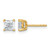 14K Yellow Gold 1.035ct Lab-Grown Diamond Princess Four Prong Stud Earrings, 4.4 mm - EM1018-100-LD