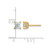 14K Yellow Gold 1.035ct Lab-Grown Diamond Princess Four Prong Stud Earrings, 4.4 mm - EM1018-100-LG - View 5