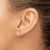 Rhodium-Plated 14K White Gold 1.035ct Lab-Grown Diamond Princess Four Prong Stud Earrings, 4.4 mm - EM1018-100-WLD - View 3
