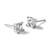 Rhodium-Plated 14K White Gold 1.035ct Lab-Grown Diamond Princess Four Prong Stud Earrings, 4.4 mm - EM1018-100-WLD - View 6