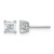 Rhodium-Plated 14K White Gold 1.035ct Lab-Grown Diamond Princess Four Prong Stud Earrings, 4.4 mm - EM1018-100C-WLG