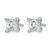 Rhodium-Plated 14K White Gold 1.518ct Lab-Grown Diamond Princess Four Prong Stud Earrings, 5 mm - EM1018-150-WLD - View 2