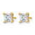 14K Yellow Gold 1.518ct Lab-Grown Diamond Princess Four Prong Stud Earrings, 5 mm - EM1018-150C-LG - View 2