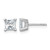 Rhodium-Plated 14K White Gold 1.518ct Lab-Grown Diamond Princess Four Prong Stud Earrings, 5 mm - EM1018-150C-WLD