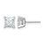 Rhodium-Plated 14K White Gold 2.02ct Lab-Grown Diamond Princess Four Prong Stud Earrings, 5.5 mm - EM1018-200-WLG