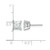 Rhodium-Plated 14K White Gold 3ct Lab-Grown Diamond Princess Four Prong Stud Earrings, 6.25 mm - EM1018-300-WLD - View 5