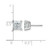 Rhodium-Plated 14K White Gold 3ct Lab-Grown Diamond Princess Four Prong Stud Earrings, 6.25 mm - EM1018-300-WLG - View 6