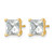 14K Yellow Gold 4ct Lab-Grown Diamond Princess Four Prong Stud Earrings, 6.9 mm - EM1018-400C-LD - View 2