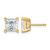 14K Yellow Gold 5ct Lab-Grown Diamond Princess Four Prong Stud Earrings, 7.45 mm - EM1018-500-LG