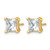14K Yellow Gold 5ct Lab-Grown Diamond Princess Four Prong Stud Earrings, 7.45 mm - EM1018-500-LG - View 2