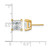 14K Yellow Gold 5ct Lab-Grown Diamond Princess Four Prong Stud Earrings, 7.45 mm - EM1018-500-LG - View 4