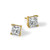 14K Yellow Gold 5ct Lab-Grown Diamond Princess Four Prong Stud Earrings, 7.45 mm - EM1018-500-LG - View 6